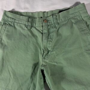 Polo Ralph Lauren mens sage green flat front 6" inseam chino shorts - size 29